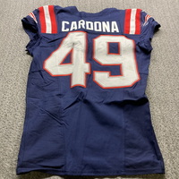 International Games - Patriots Joe Cardona Game Worn Jersey (11/12/23) S...