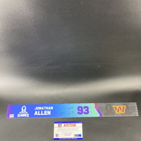 NFL - Commanders Jonathan Allen 2023 Pro Bowl Games Nameplate Special Ed...