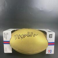 NFL - Bills Maxwell Hairston Signed Gold Composite Football