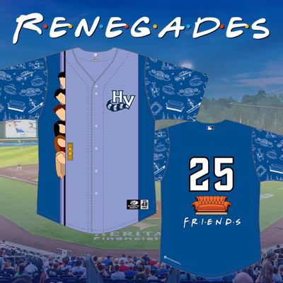 #41 Bryce Warrecker Hudson Valley Renegades Friends Theme Jersey