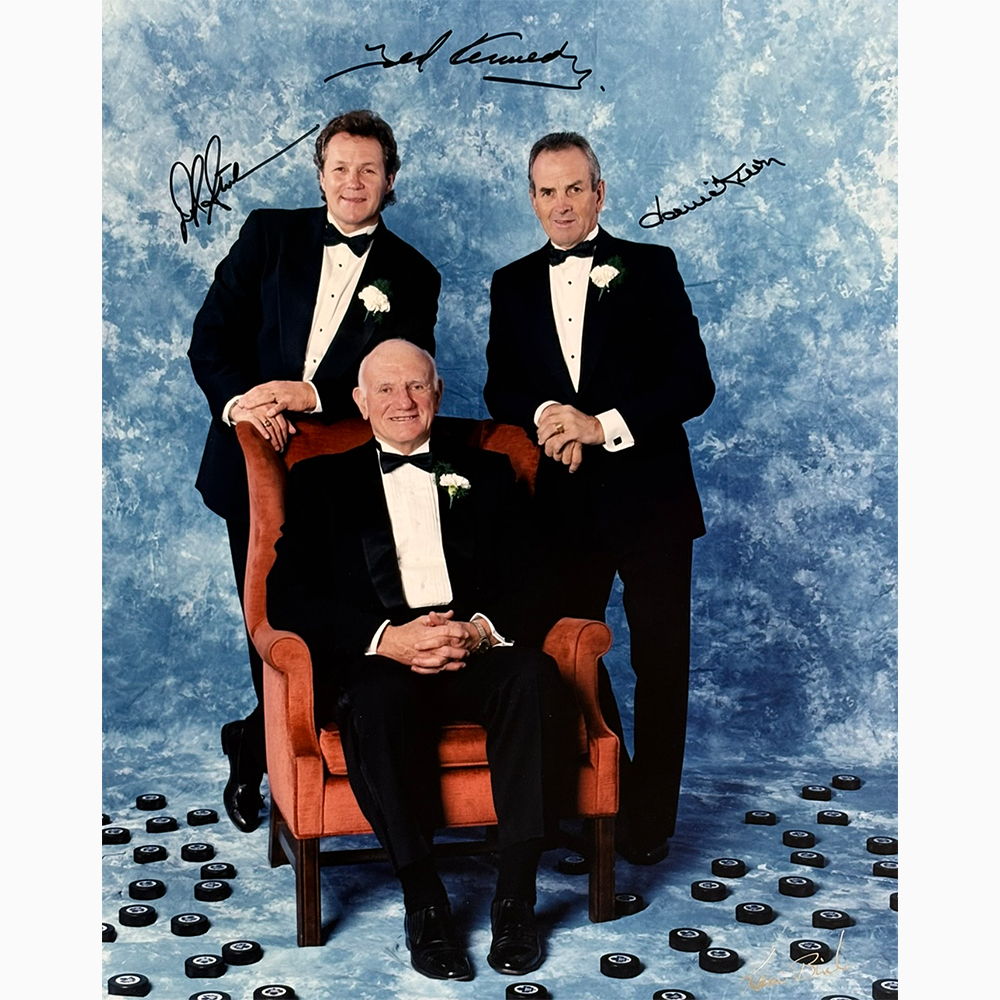 Ted Kennedy, Dave Keon & Darryl Sittler Autographed 16X20 Photo