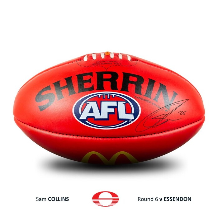 Photo of Sam Collins #25 Gold Coast SUNS RizeUp Match-Used Ball