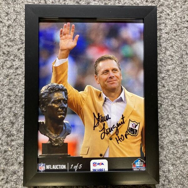 HOF - Seahawks Steve Largent NFL Auction Exclusive Signed 5x7 Photo Indi...