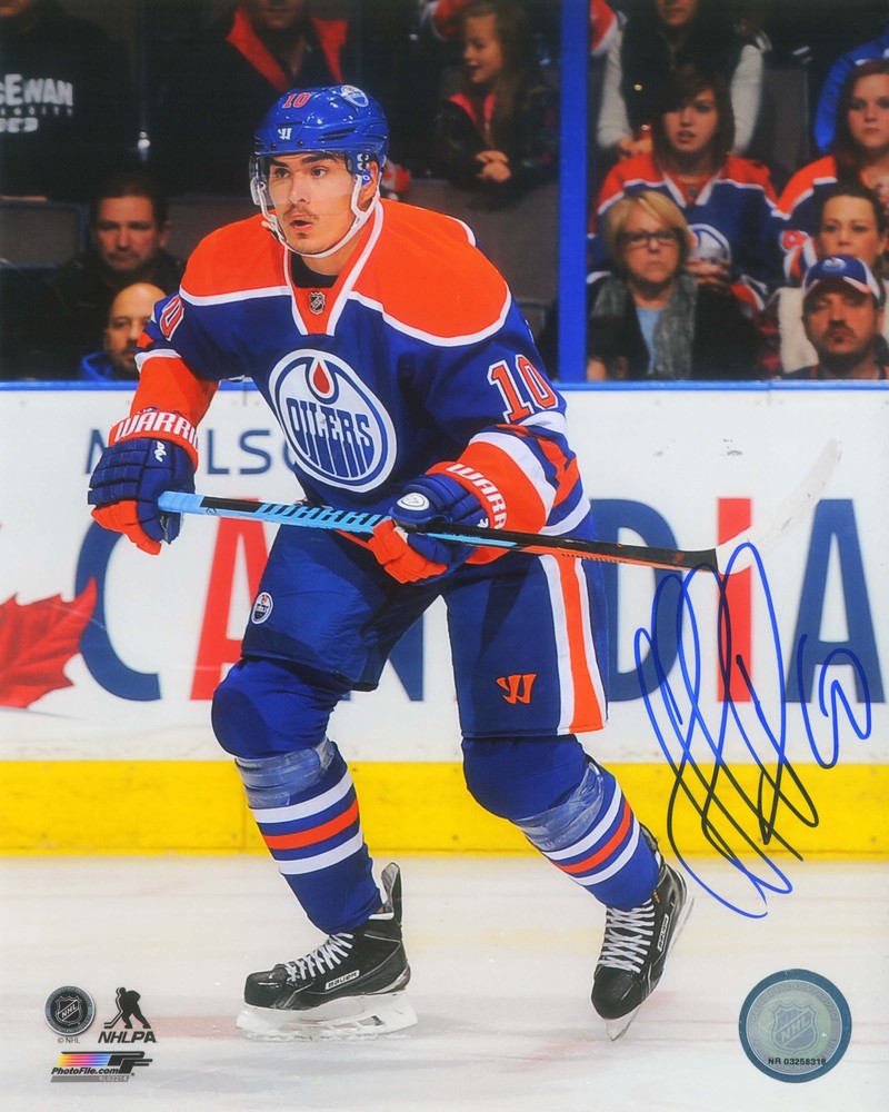 Nail Yakupov - Signed 8x10 Edmonton Oilers Blue Action Photo