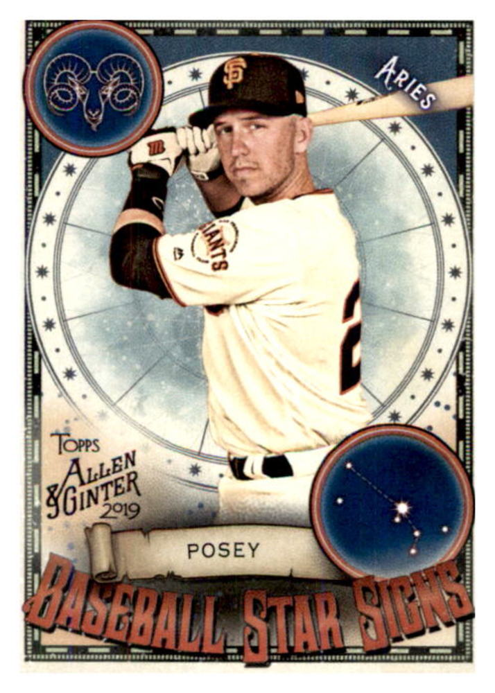 2019 Topps Allen and Ginter Baseball Star Signs #BSS43 Buster Posey
