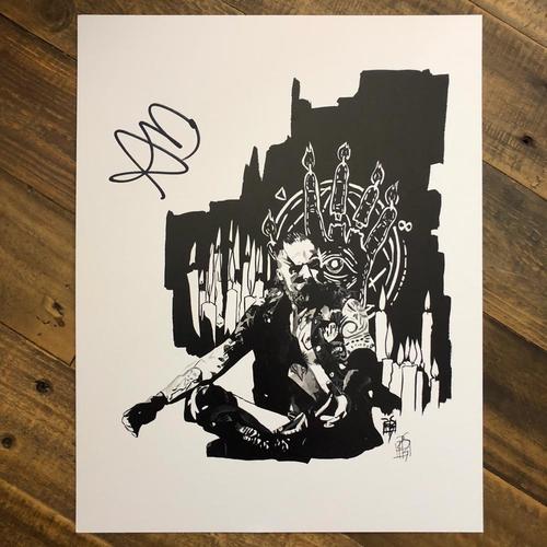 Aleister Black SIGNED 11 x 14 Rob Schamberger Print