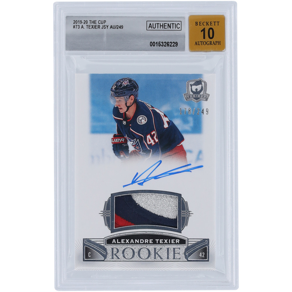 Alexander Texier Columbus Blue Jackets Autographed 2019-20 Upper