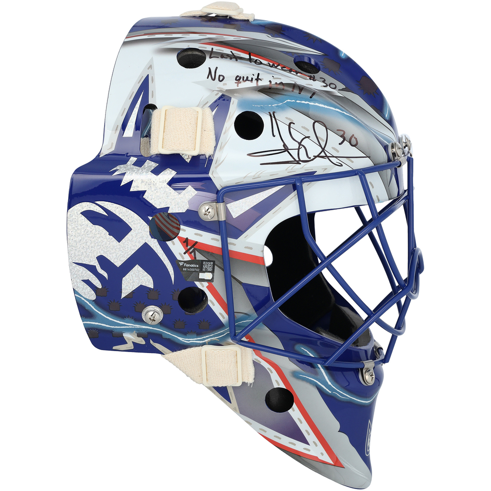 Henrik Lundqvist New York Rangers Autographed Statue of Liberty Replica Goalie Mask with Multiple Inscriptions - Limited Edition 1 of 1 