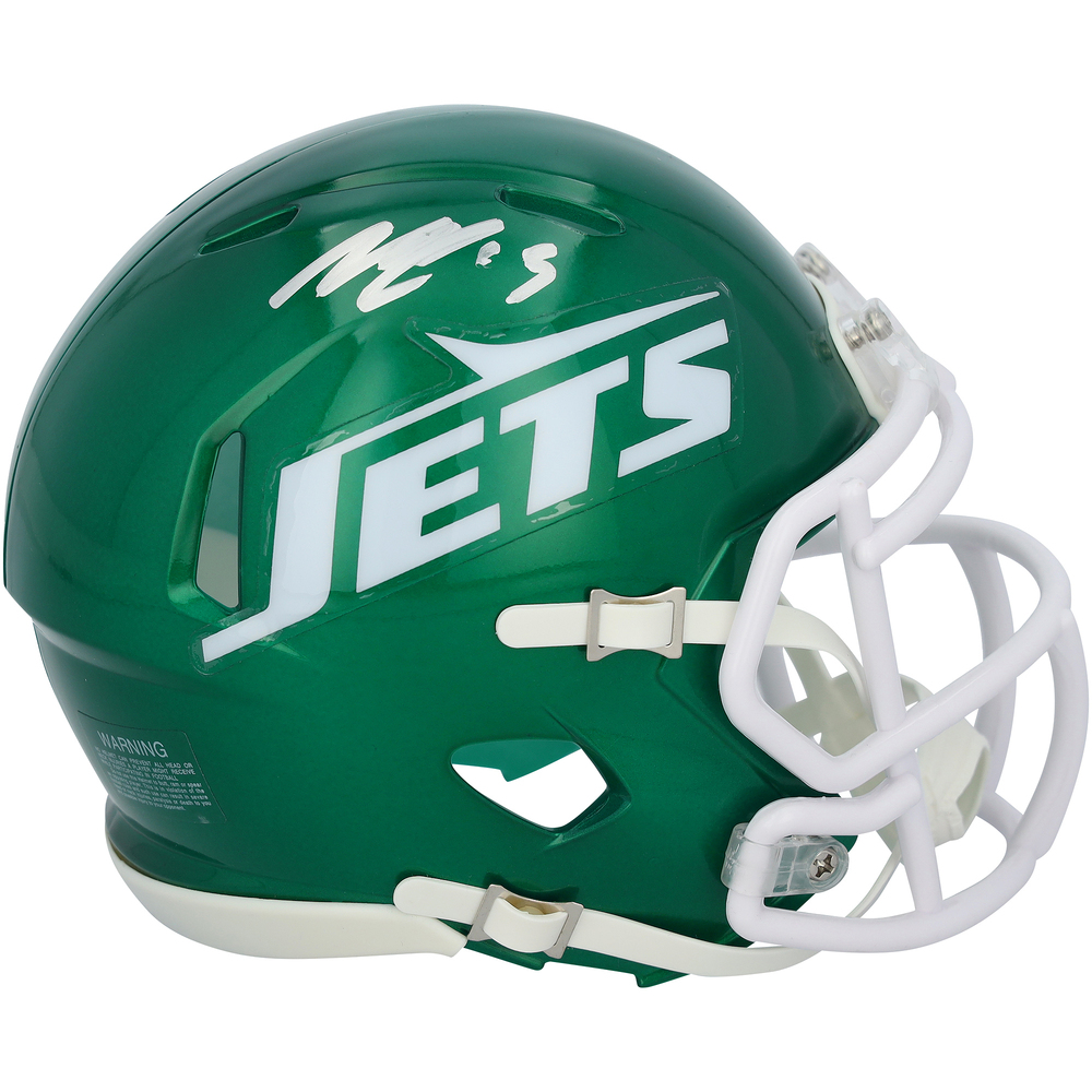 Nico Hischier New Jersey Devils Autographed New York Jets Green Alternate Mini Helmet