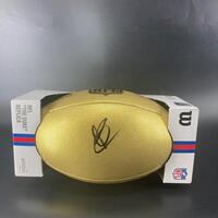 NFL - Giants Abdul Carter Signed Gold Composite Football