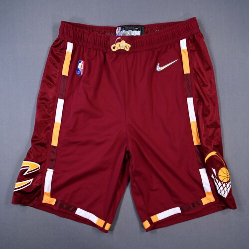 Image of Jarrett Allen - Cleveland Cavaliers - City Edition Shorts - Worn 11/13/2021 - 2021-22 NBA Season