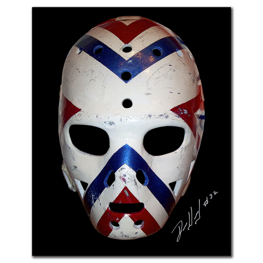 Denis Herron Montreal Canadiens Mask Autographed 8x10