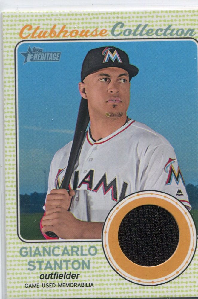 2017 Topps Heritage Clubhouse Collection Relics Giancarlo Stanton