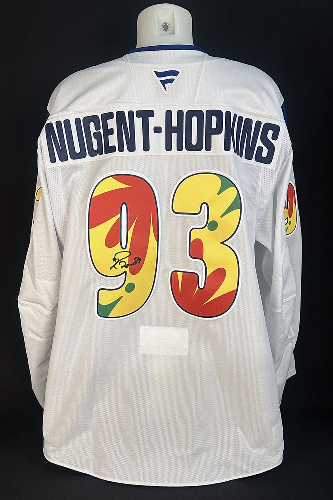 Ryan Nugent-Hopkins #93 - Autographed 2025-26 Edmonton Oilers Celebrating Pride Night Ltd Edition Fanatics Practice Jersey (Autographed Only / Not Worn)