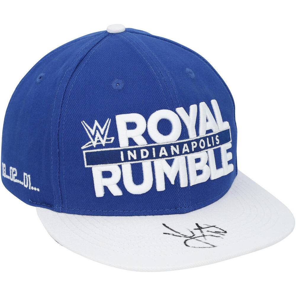 Liv Morgan WWE Autographed Blue 2025 Royal Rumble Snapback Hat