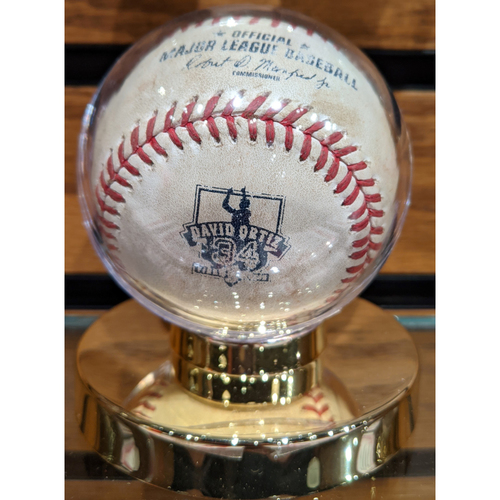 Red Sox vs. Blue Jays September 30, 2016 Game Used Ortiz Final Season Baseball