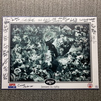 NFL - Jets Multi Sign Super Bowl III Collage Poster (24x18) Signed By Ov...