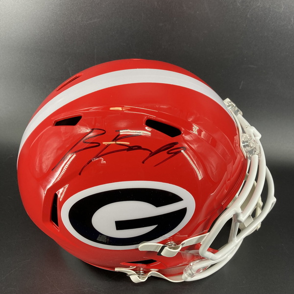 NFL - Georgia Brock Bowers Signed Replica Speed Helmet
