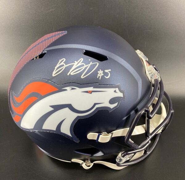 Broncos - Baron Browning Signed Replica Helmet