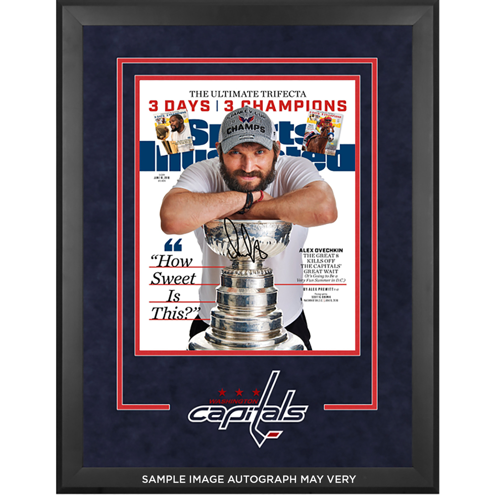 Alex Ovechkin Washington Capitals 2018 Stanley Cup Champs Deluxe Framed Autographed 16