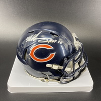 HOF - Bears Mike Singletary Signed Mini Helmet with ""HOF 98&q...