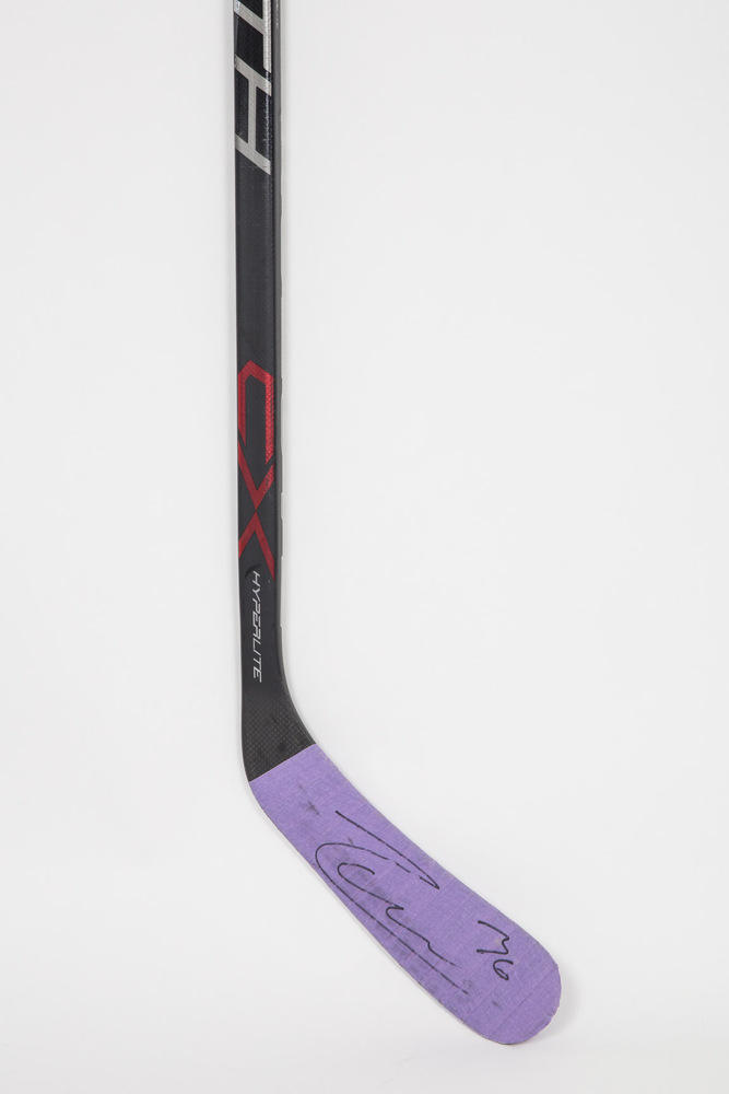 Stick used during warmups during the 2015 Hockey Fights Cancer game