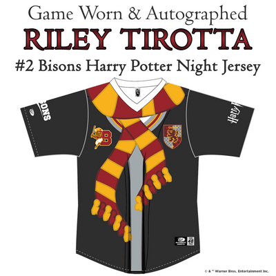 Buffalo Bisons Game Worn & Autographed #2 Riley Tirotta Harry Potter Jersey Size 46