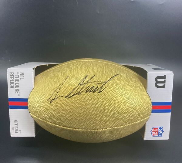 NFL - Bengals Shemar Stewart Signed Gold Composite Football
