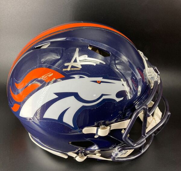 NFL - Broncos Audric Estime Signed Authentic Speed Helmet