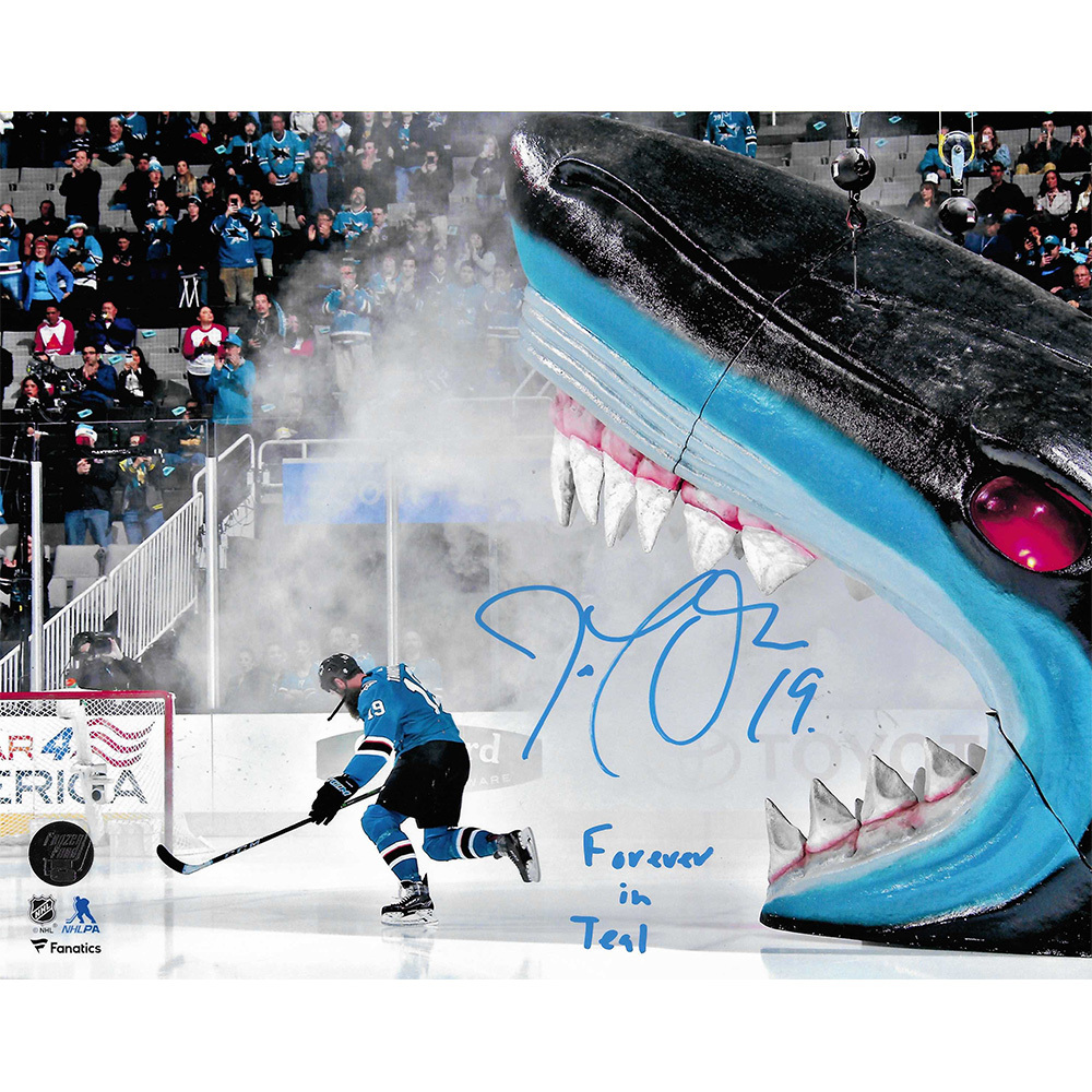 Joe Thornton Autographed San Jose Sharks 8X10 Photo w/FOREVER IN TEAL Inscription