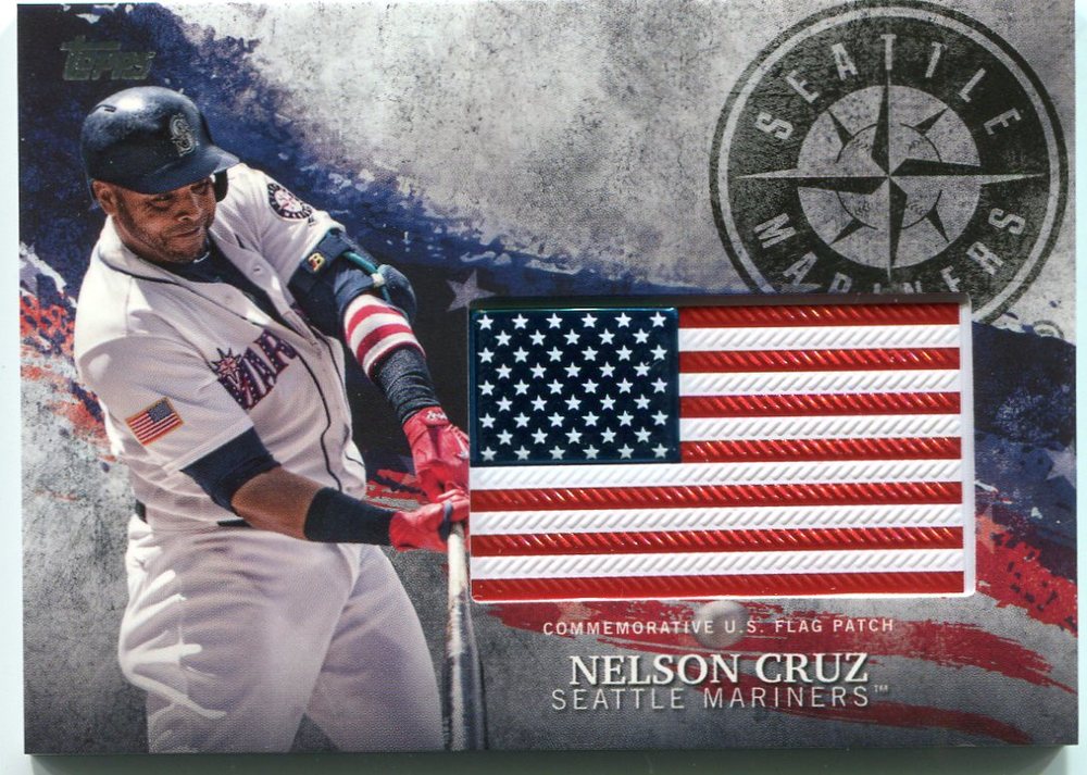 2018 Topps Independence Day U.S. Flag Relics #IDMLNC Nelson Cruz