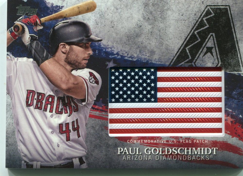 2018 Topps Independence Day U.S. Flag Relics #IDMLPG Paul Goldschmidt