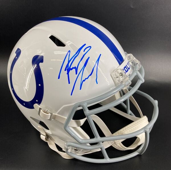 NFL - Colts Riley Leonard Signed Replica Speed Helmet