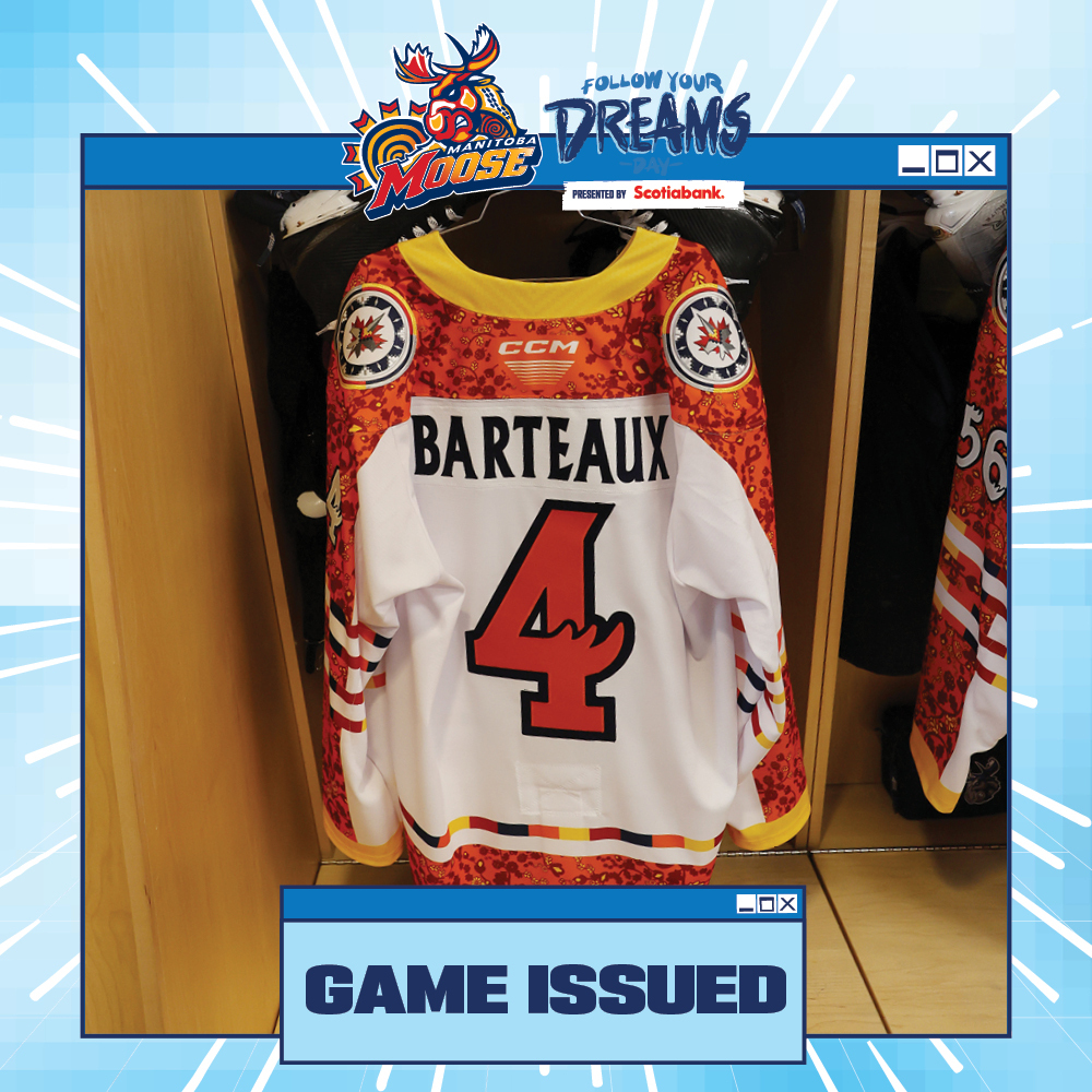 DAWSON BARTEAUX Game Issued Follow Your Dreams Jersey