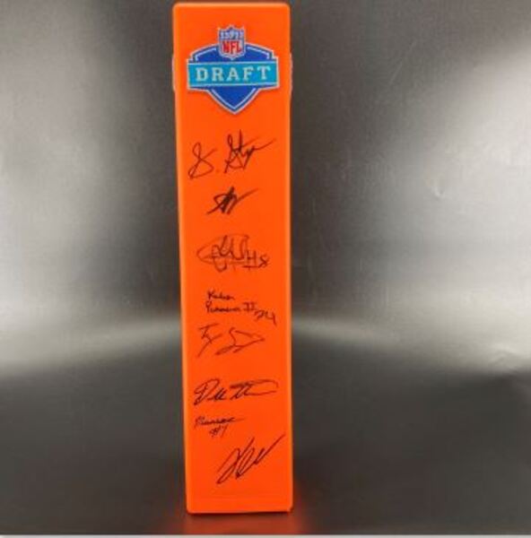 NFL - Multi-Sign Draft Pylon Signed By 16 Players Including Sonny Styles...