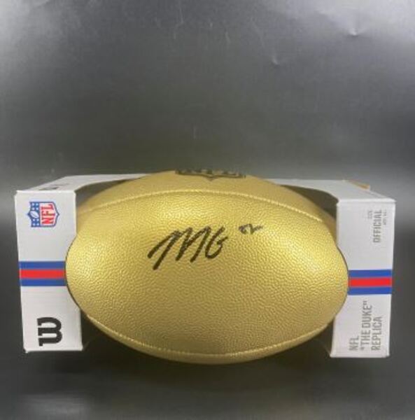 NFL - Browns Mason Graham Signed Gold Composite Football