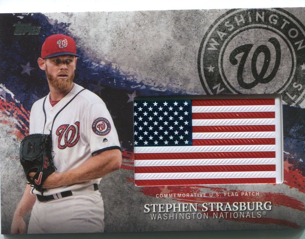 2018 Topps Independence Day U.S. Flag Relics #IDMLSS Stephen Strasburg