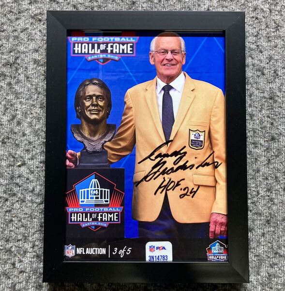 HOF - Broncos Randy Gradishaw NFL Auction Exclusive Signed 5x7 Photo Ind...