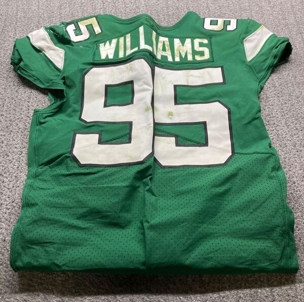 STS - Jets Quninen Williams Game Worn Jersey (12/17/23) Size 44 With Cap...