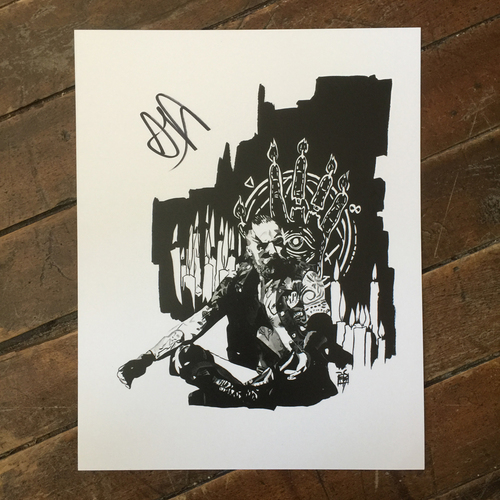 Aleister Black SIGNED 11 x 14 Rob Schamberger Print