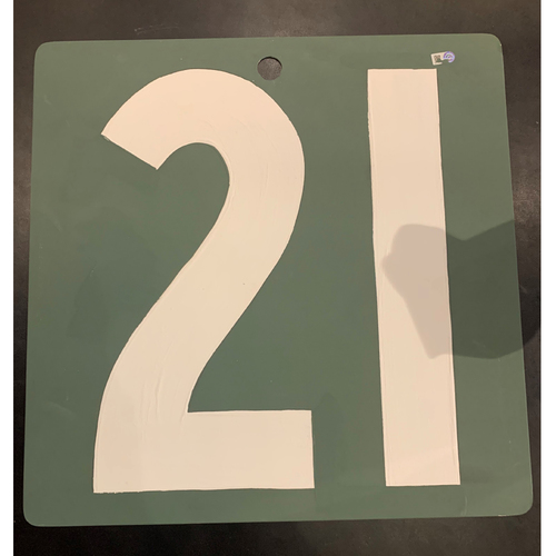 #21 Team Issued Fenway Park Green Monster Scoreboard Number