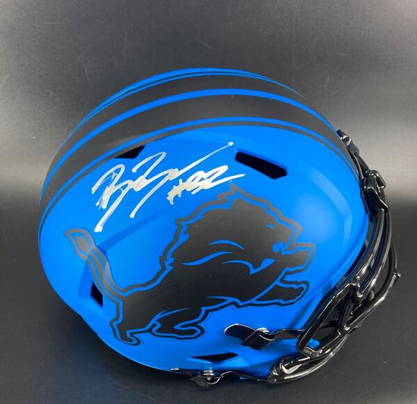 Lions - Brian Branch Signed Replica Rave Helmet