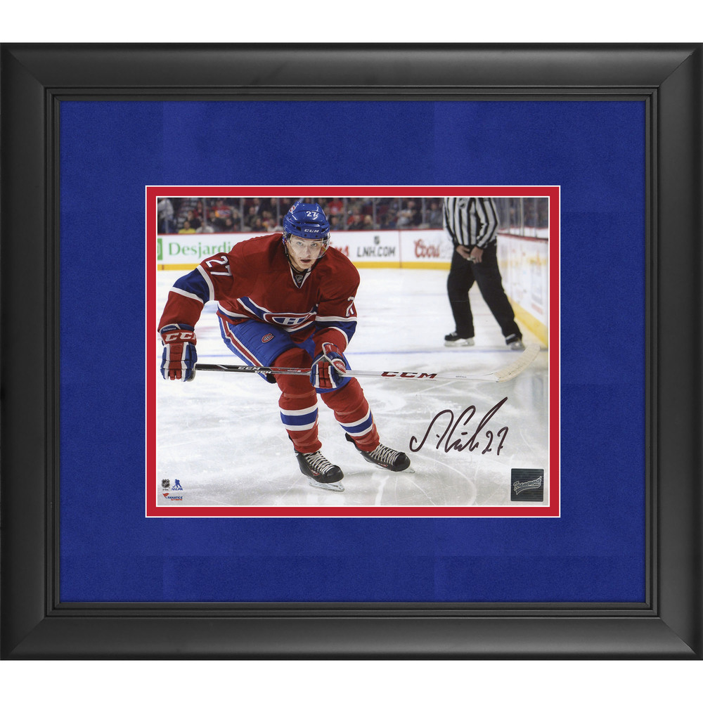 Alex Galchenyuk Montreal Canadiens Framed Autographed 8'' x 10'' Red Jersey Skating Photograph - Frameworth