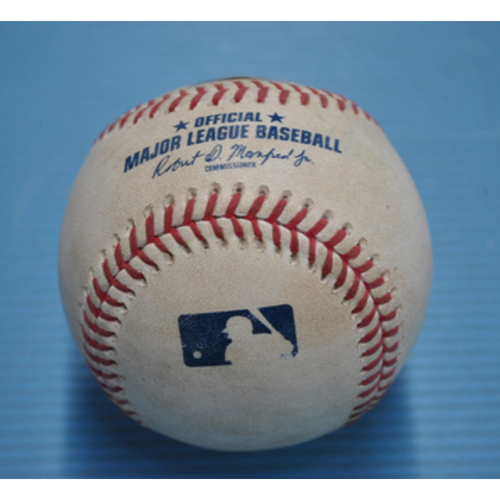 Game-Used Baseball - 2020 NLCS - Atlanta Braves vs. Los Angeles Dodgers - Game 2 - Pitcher - Josh Tomlin, Batter - Corey Seager (Double to Right Field) - Bot 9