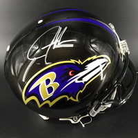NFL - Ravens Justice Hill Signed Proline Helmet