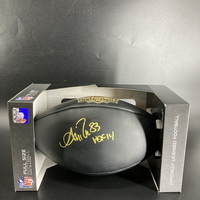 HOF - Bills Andre Reed Signed Black Panel Ball with HOF Logo