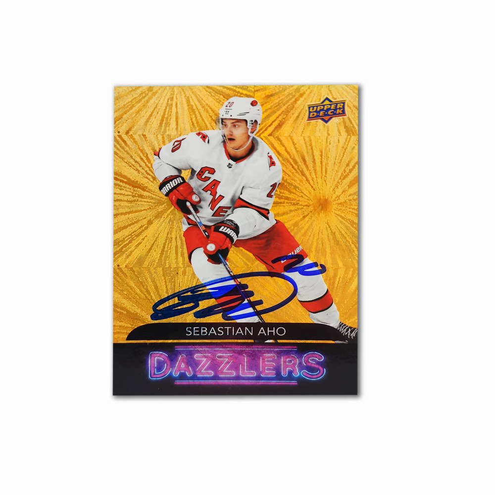 2020-21 UD Dazzlers #DZ-9 SEBASTIAN AHO Autographed Card