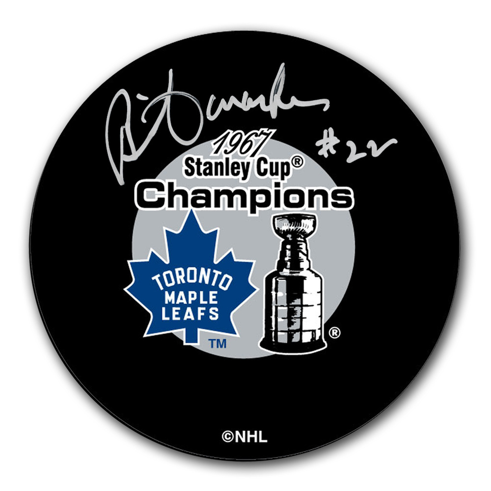 Brian Conacher Autographed Toronto Maple Leafs 1967 Stanley Cup Champions Hockey Puck