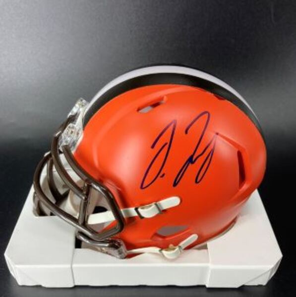 NFL - Browns Jerry Jeudy Signed Mini Helmet