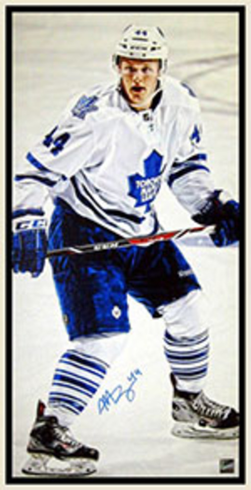 Morgan Rielly - Signed & Framed Canvas - Toronto Maple Leafs White Skating